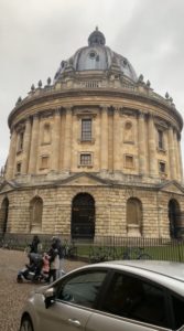 The Radcliffe Camera is a library in the center of Radcliffe Square in Oxford. The Tudor-Gothic style square was originally built in the 1730s.