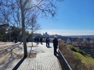 A view overlooking Madrid with the Royal Palace on he left