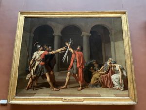 "Oath of the Horatii" by Jacques-Louis David.