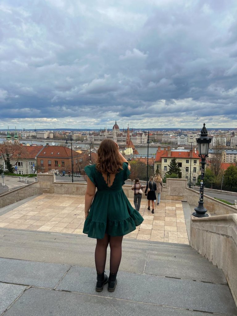 Alizabeth looks out over Budapest, Hungary. Photo submitted by Alizabeth Quass.